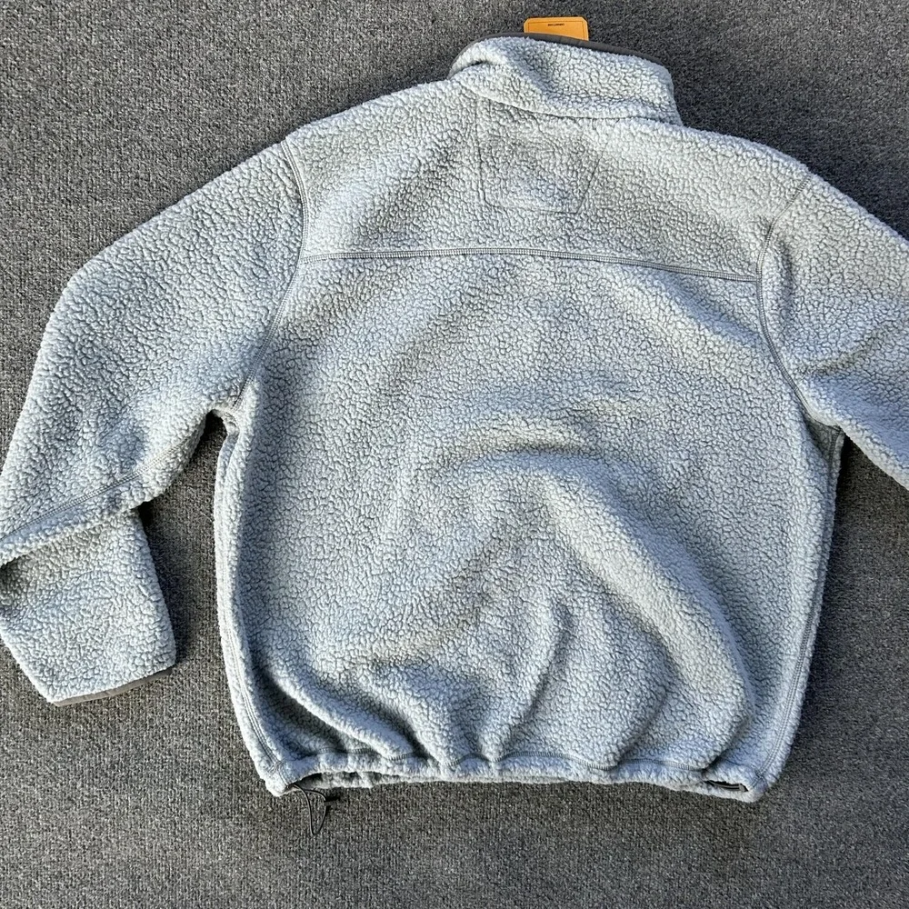 Carhartt Sweater Mens XL Blue Grey Fleece Pullover Relaxed Fit Front Pocket - Picture 10 of 10